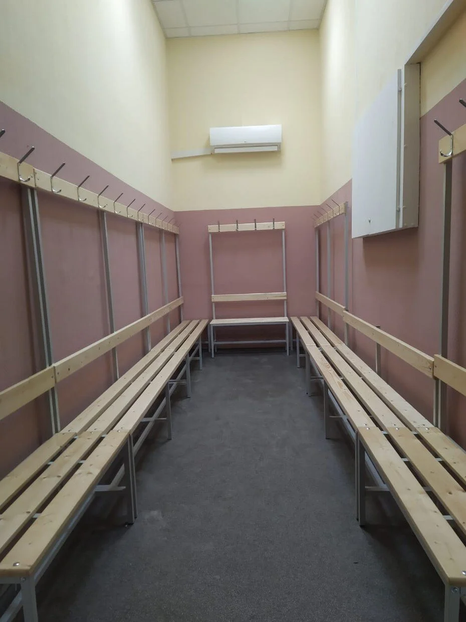 Скамейка с вешалкой для раздевалки СГ-1В-2000