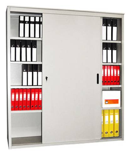 Архивный шкаф с дверями - купе AL 2018, 2000x1800x450 Металл-Завод на 4 полки с ключевым замком