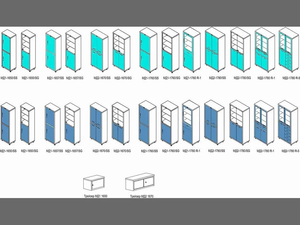 Фото - медицинский шкаф hilfe мд 1 1657/sg